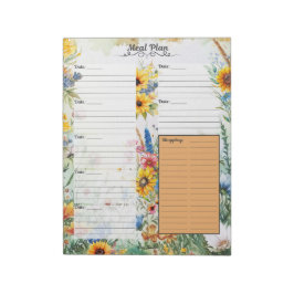 Fantasy 7 Day Meal Planner Notizblock
