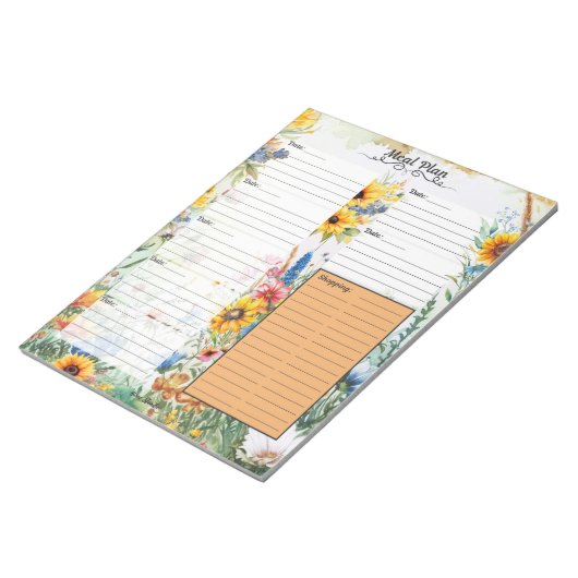 Fantasy 7 Day Meal Planner Notizblock (angewinkelt)