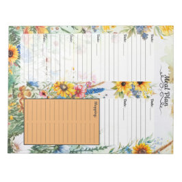 Fantasy 7 Day Meal Planner Notizblock