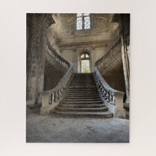 Fantasy Abandoned Chateau Grand Treppe Puzzle (Vertikal)