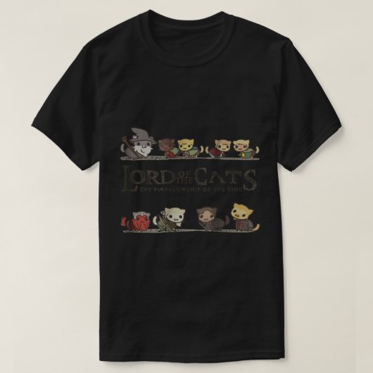 Fantasy-Abenteuer-Katzen-Squadron T-Shirt (Design vorne)