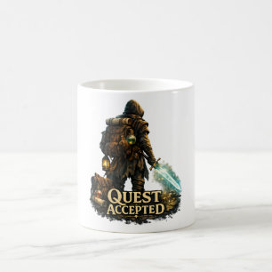 Fantasy-Abenteurer Quest Accepted Kaffeetasse
