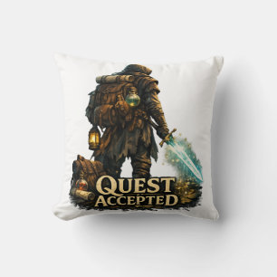 Fantasy-Abenteurer Quest Accepted Kissen