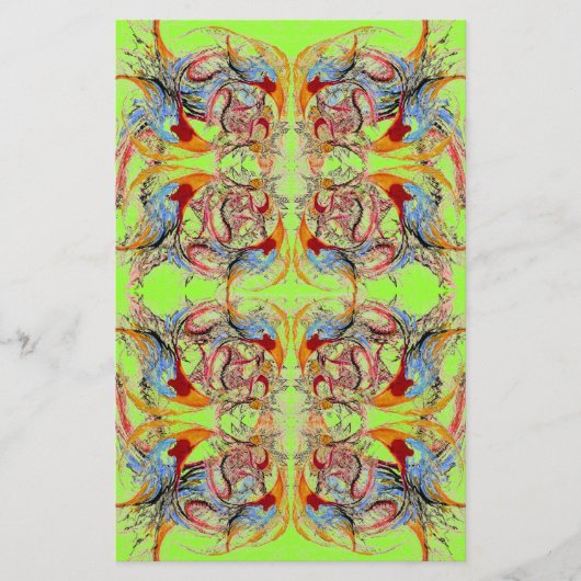 Fantasy Abstrakt Scrapbook Kunsthandwerk Grünbuch Briefpapier (Vorderseite)