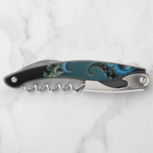 Fantasy Abstrakt Tentacle Fraktal Design Kellnermesser (Rückseite)