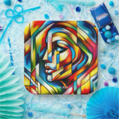 Fantasy Abstrakt verklebt Pappteller (Party)