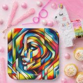 Fantasy Abstrakt verklebt Pappteller (Party)