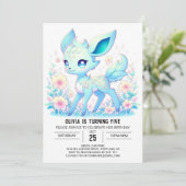 Fantasy Adorable Deh Digital Geburtstag Einladung (Stehend Vorderseite)