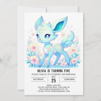 Fantasy Adorable Deh Digital Geburtstag Einladung