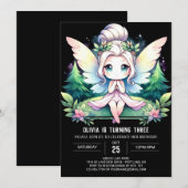 Fantasy Adorable Fairy Geburtstag Einladung (Vorne/Hinten)