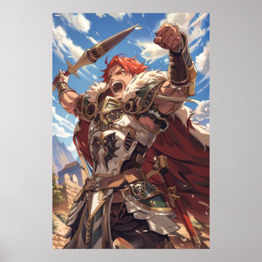 Fantasy Adventure 2D Anime Art Poster (Vorne)