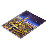 Fantasy Aerial View von Paris Unterhalb der Sterne Notizblock (Linke Seite)