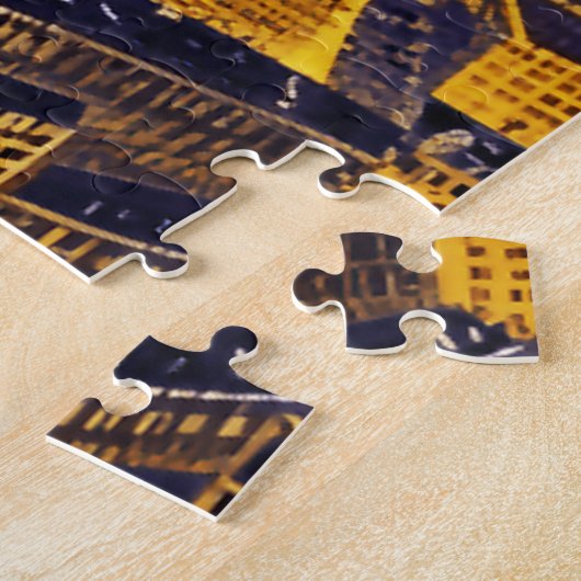 Fantasy Aerial View von Paris Unterhalb der Sterne Puzzle (Seite)