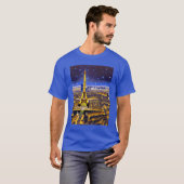 Fantasy Aerial View von Paris Unterhalb der Sterne T-Shirt (Vorne ganz)