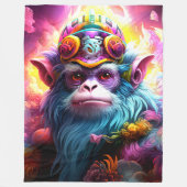 Fantasy-Affe Fleecedecke (Vorderseite)