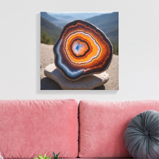Fantasy Agate Knoten Canvas Print Leinwanddruck (Insitu (Wohnzimmer))