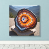 Fantasy Agate Knoten Canvas Print Leinwanddruck (Insitu (Holzboden))