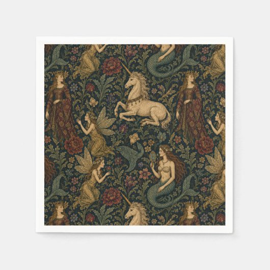 Fantasy Akademia Weiblich Serviette (Vorderseite)