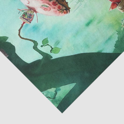 Fantasy Alice im Wunderland Decoupage Seidenpapier (Ausschnitt)