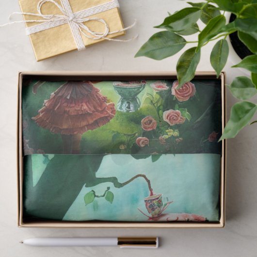Fantasy Alice im Wunderland Decoupage Seidenpapier (Geschenk)