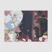 Fantasy Alice im Wunderland Magischer Wald & Rose Seidenpapier (Vorderseite)