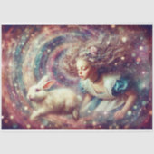Fantasy Alice Spiralling Into Wonderland Decoupage Seidenpapier (Vorderseite)