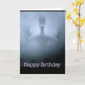 Fantasy Alien Fog Birthday Scary Ghost Night Karte (Gelbe Blume)