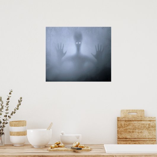 Fantasy Alien Fog Creature Beängstigend Ghost Nigh Poster (Küche)