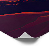 Fantasy Alien Landscape AI Art #1 | Farblich Poster (Ecke)