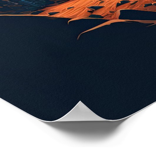 Fantasy Alien Landscape AI Art #2 | Farblich Poster (Ecke)