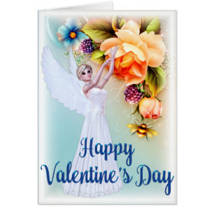 Fantasy Angel Happy Valentine Day Grußkarte