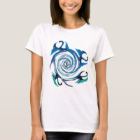 Fantasy Animal Blue Dragon Swirl