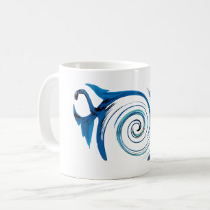 Fantasy Animal Blue Dragons Kaffeetasse
