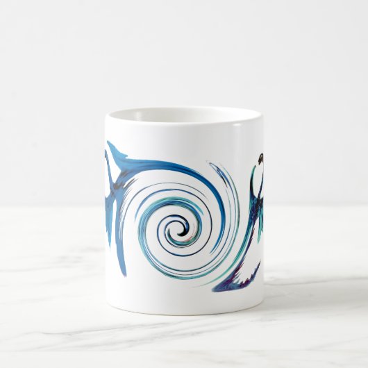 Fantasy Animal Blue Dragons Kaffeetasse (Mittel)