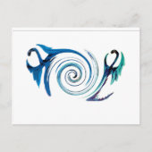 Fantasy Animal Blue Dragons Postkarte (Vorderseite)