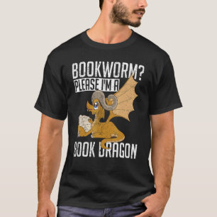 Fantasy Animal Book Dragon Bookworm Book Nerd Rea T-Shirt