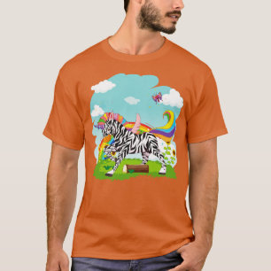 Fantasy Animal Niedlich Unicorn Lover Zoo Tier Zeb T-Shirt
