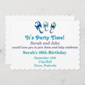 Fantasy Animals Blue Dragons Einladung (Vorne/Hinten)