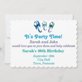 Fantasy Animals Blue Dragons Einladung (Vorderseite)