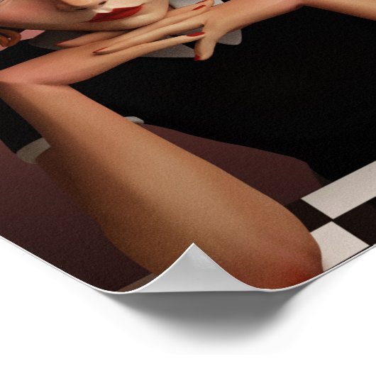 Fantasy Anime Art Schach Game Poster (Ecke)