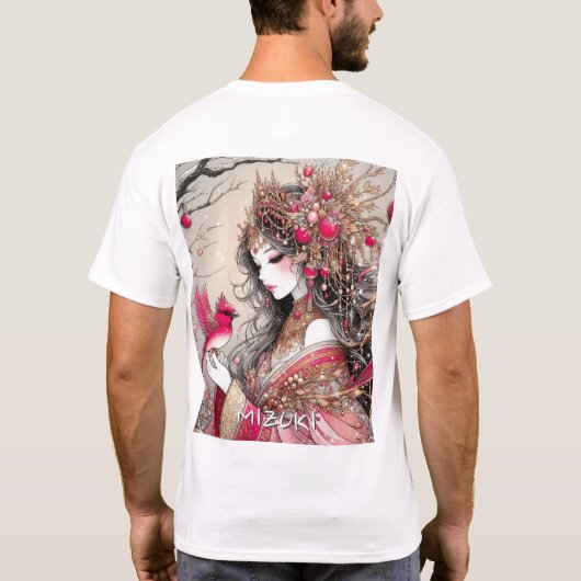 Fantasy Anime Manga Girl Mizuki Tshirt Custom (Rückseite)
