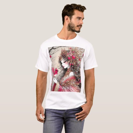 Fantasy Anime Manga Girl Mizuki Tshirt Custom (Vorne ganz)
