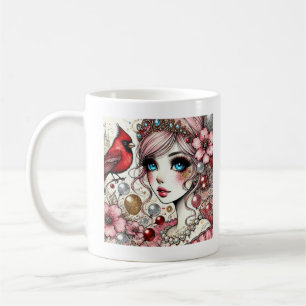 Fantasy Anime Manga Girl Rin Lieben Ihr Vogel Tshi Kaffeetasse