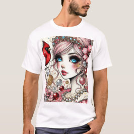 Fantasy Anime Manga Girl Rin Lieben Ihr Vogel Tshi T-Shirt
