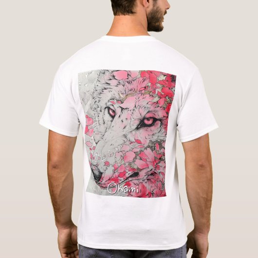 Fantasy Anime Manga Wolfe Ōkami Tshirt Custom (Rückseite)