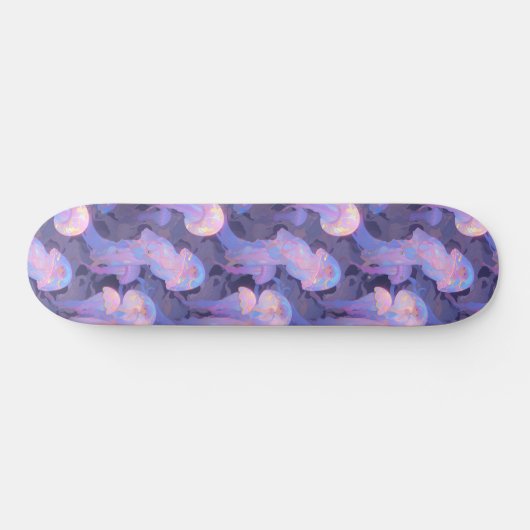 Fantasy Anime Miyazaki Style Jellyfish Art Skateboard (Horizontal)