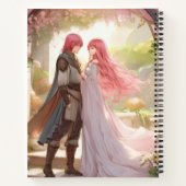 Fantasy Anime Paar Skizzenbuch Notizblock (Rückseite)