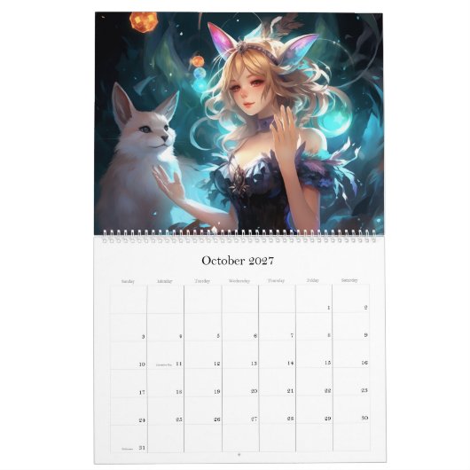 Fantasy Anime Worlds 2024 Kalender (Okt 2027)