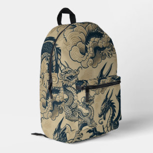 Fantasy Antike Drachen Bedruckter Rucksack