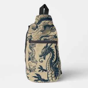 Fantasy Antike Drachen Crossbody Bag